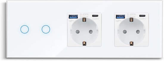 BSEED Touch Lichtschakelaar met stopcontact, gehard glas paneel met LED-indicator,1 Voudig 1 Weg Schuko stopcontact met lichtschakelaar Goud, geen neutrale draad 500W BSEED Touch Lichtschakelaar met stopcontact, gehard glas paneel met LED-indicator,1 Voudig 1 Weg Schuko stopcontact met lichtschakelaar Goud, geen neutrale draad 500W
