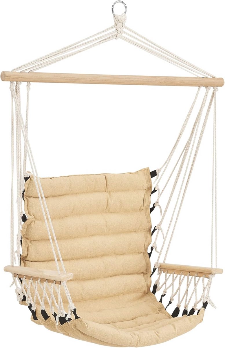 Hangstoel Katoen voor Binnen en Buiten - Beige, Maximaal 100 kg Draagvermogen