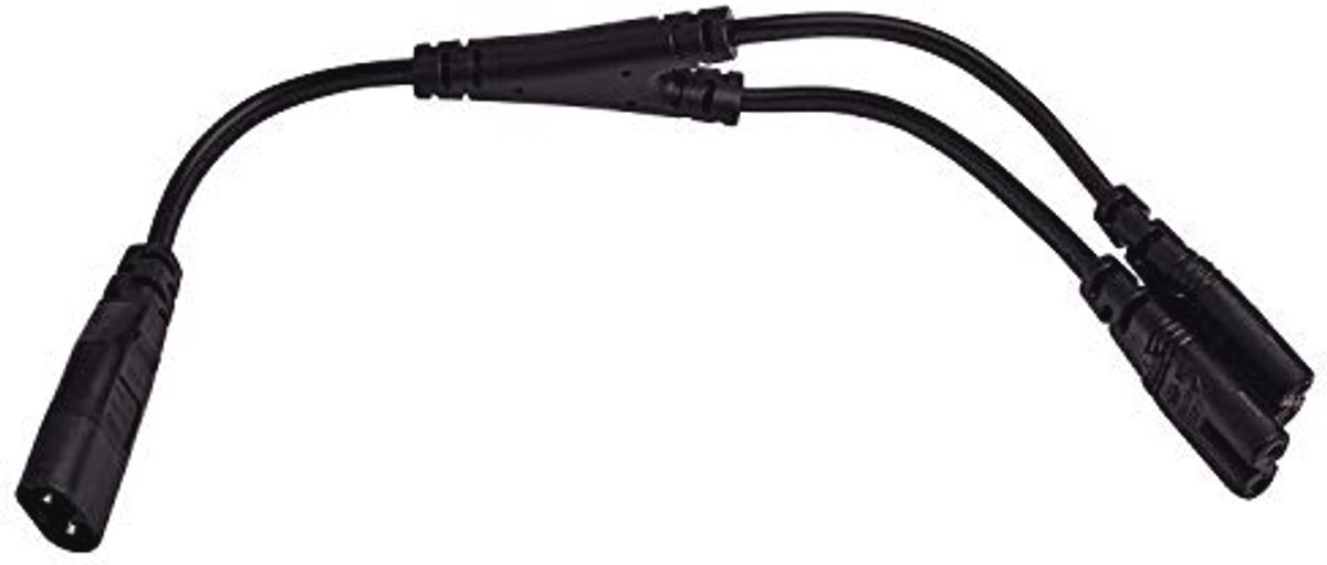 Splitter-netkabel IEC320 C8 naar 2X C7 Y - 30 cm, zwart