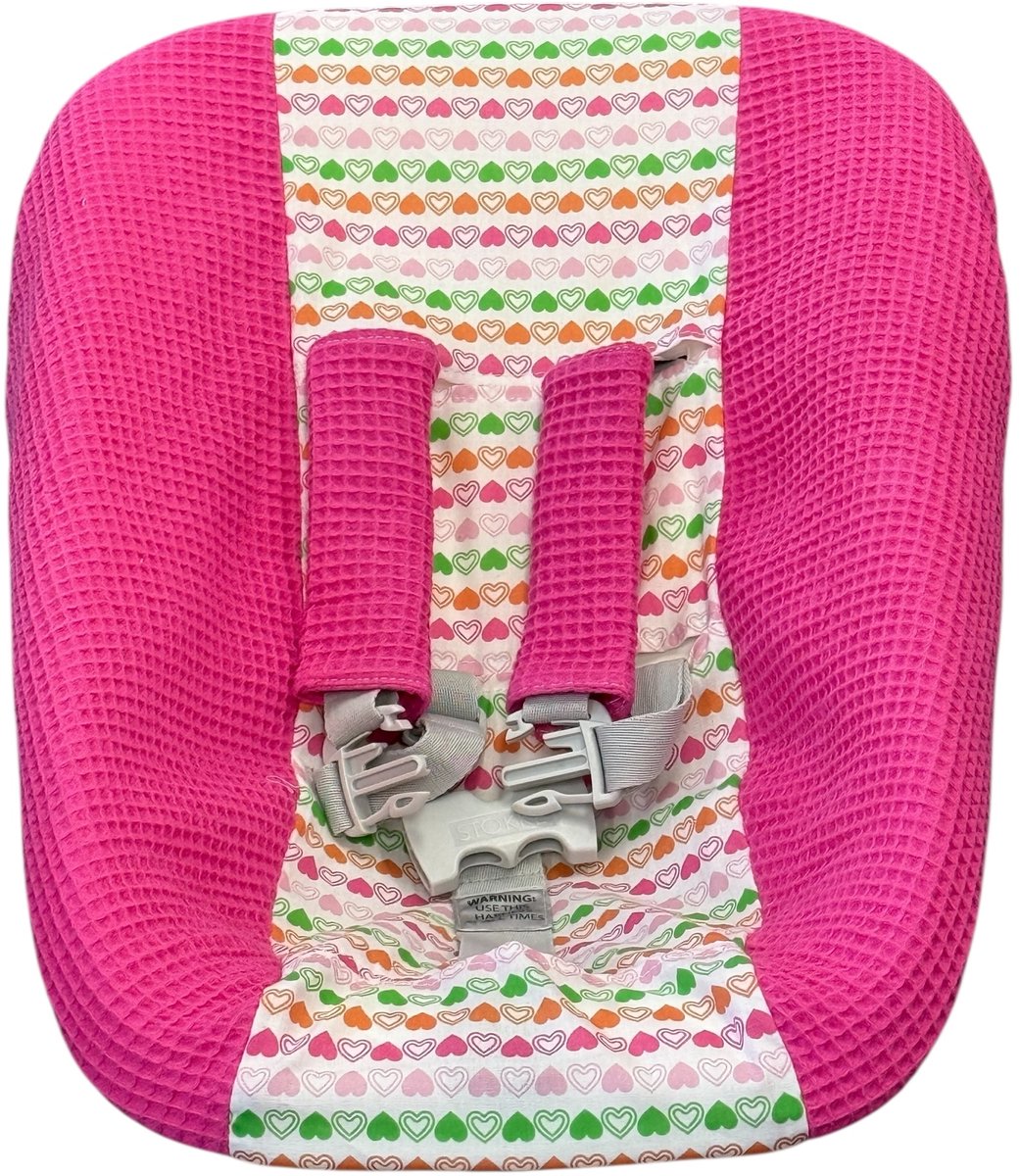 Stokke Tripp Trapp Newborn hoes fuchsia gekleurde hartjes