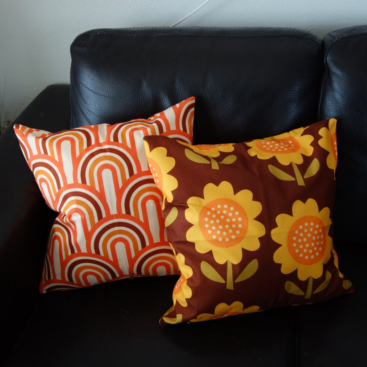Kussenhoezen - Retro Groovy kussenhoes set van 2 - 45 x 45 cm - Exclusief binnenkussen