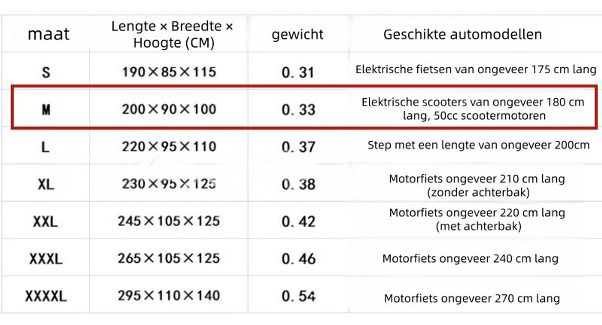 1 stuk - Motorhoes - Volledige dekking, regen- en zonbescherming, beschermhoes voor alle seizoenen - Geschikt voor de meeste motorfietsen en scooters - Maat M (200*90*100cm) - Zwart – foto 6
