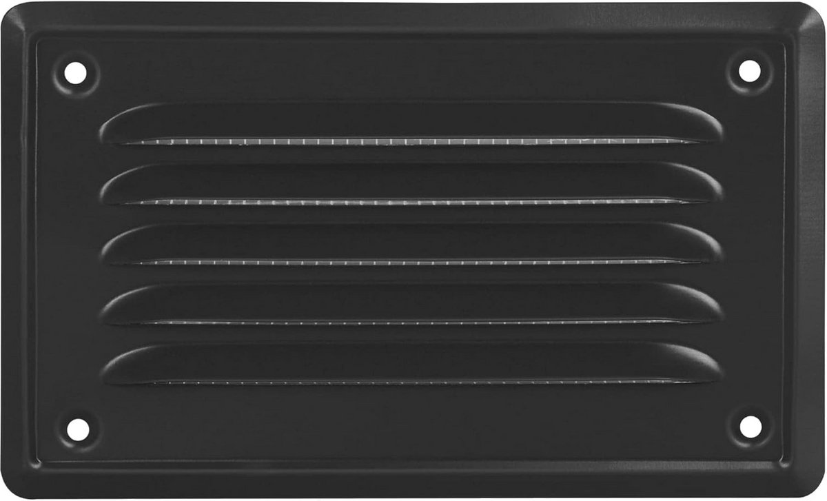 Ventilatiegrille 16.5 x 10 cm met Insectenbescherming - Wandventilatie voor Kachels