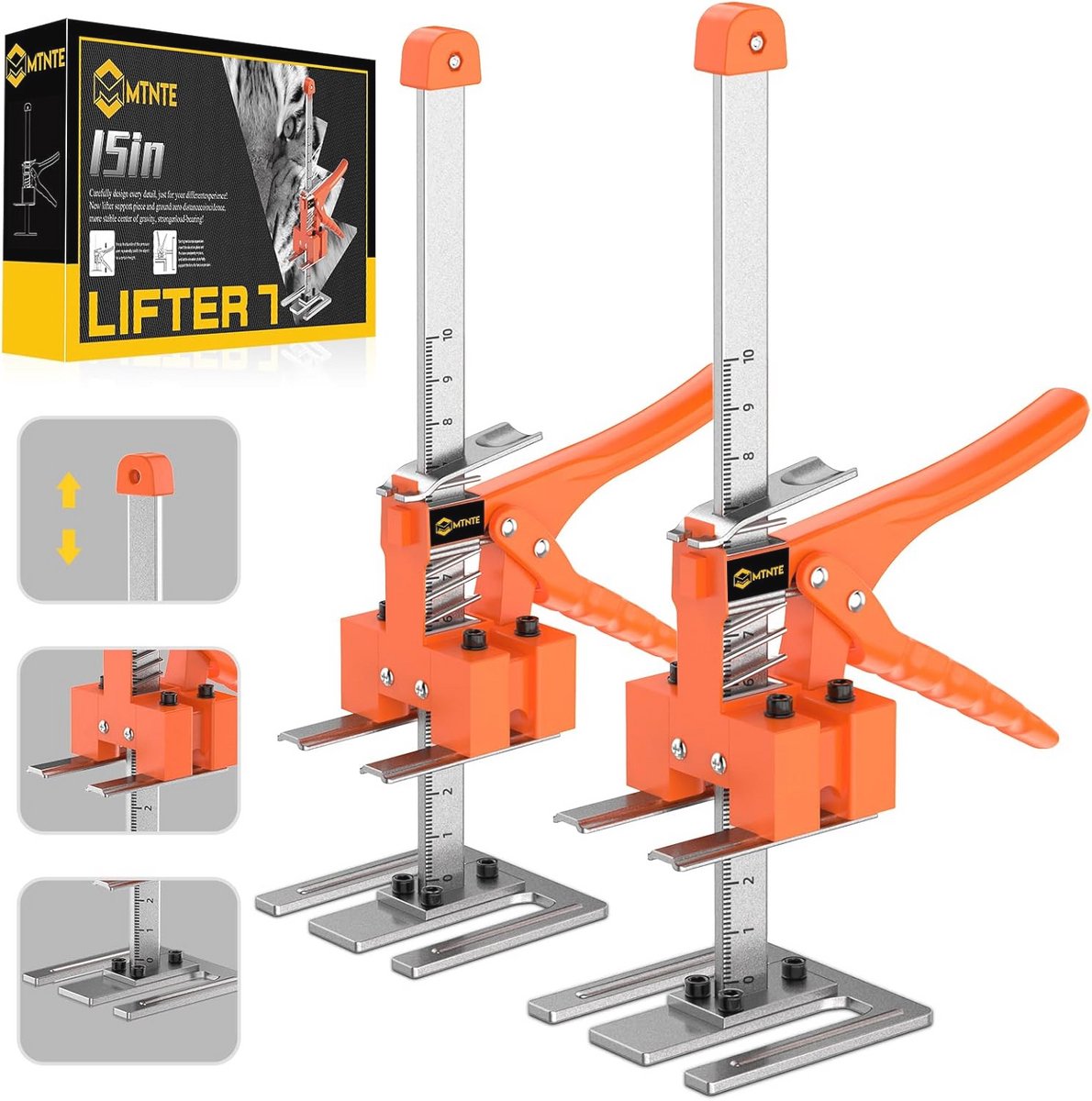 Multifunctionele Handgreep voor Bouwkrik en Wandtegellift - 38 cm - 2 Stuks