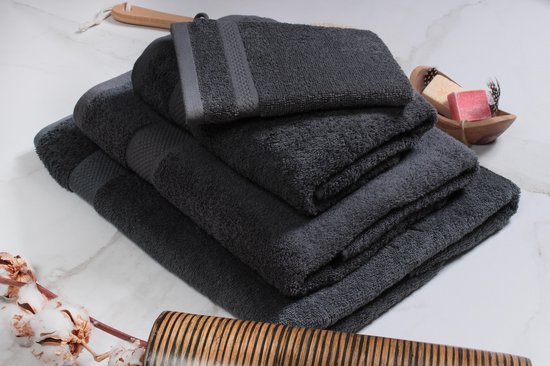 Ensemble de 30 Handdoeken - Collection Hotel - 100 % coton - anthracite