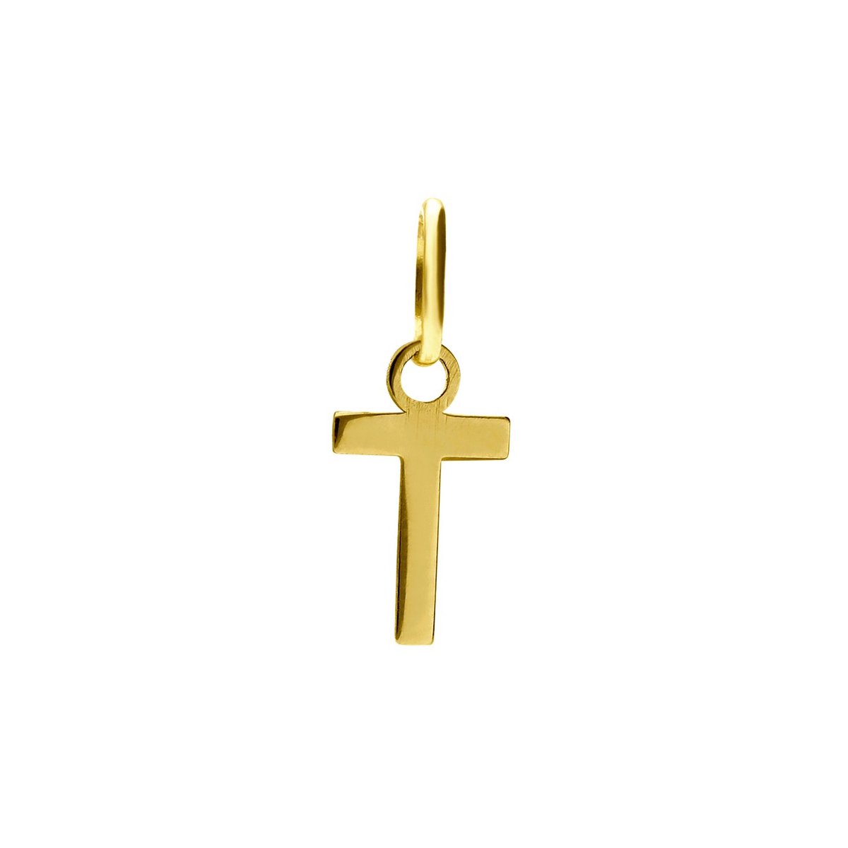 Lucardi Dames 14 karaat gouden letter hanger alfabet - Hanger - 14 Karaat Goud - Goud