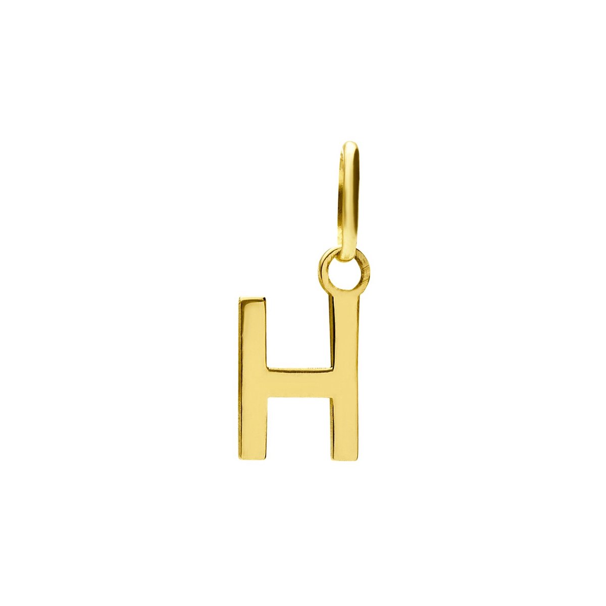 Lucardi Dames 14 karaat gouden letter hanger alfabet - Hanger - 14 Karaat Goud - Goud