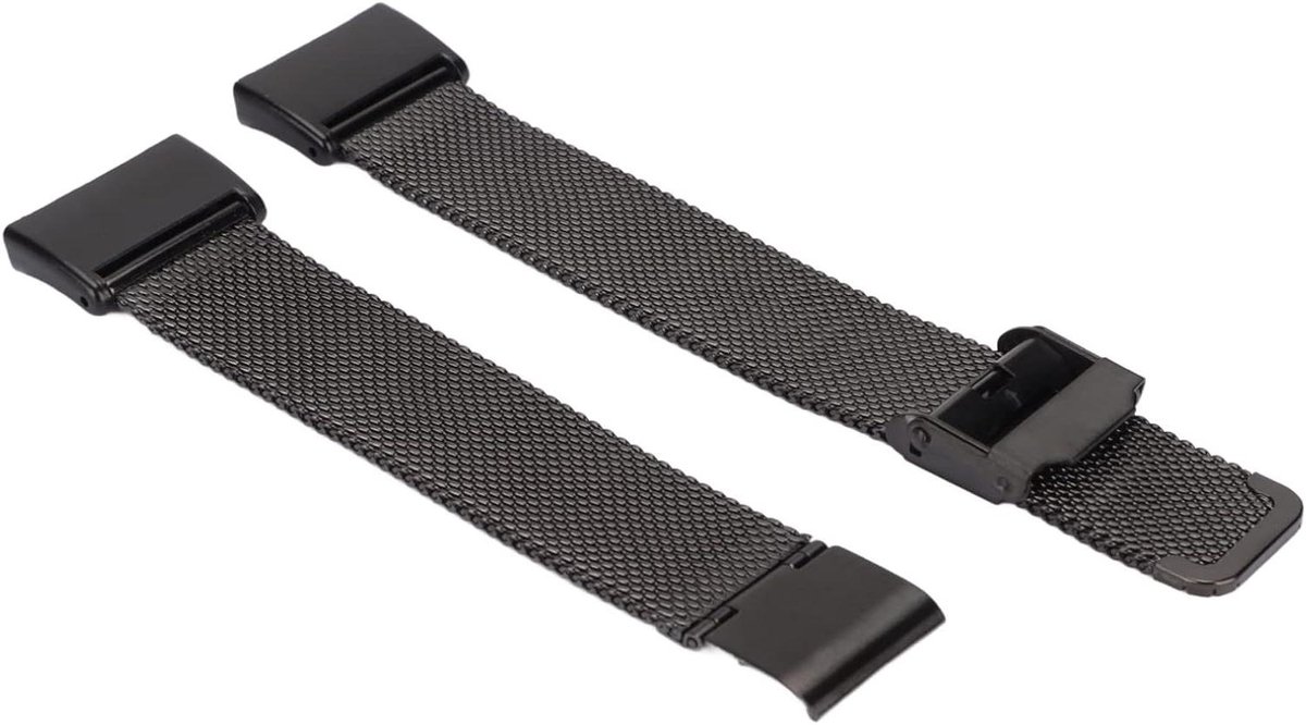 Mesh Smartwatch Band Vervanging - Roestvrijstalen Polsband - Accessoire voor Smartwatches - Zwart