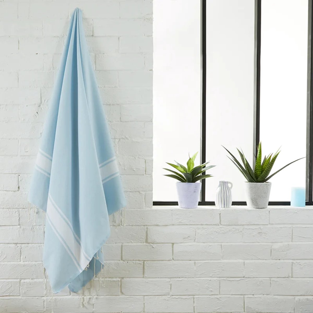 Fouta Hamamdoek By Foutas Classic Hemelsblauw 100 x 200 cm