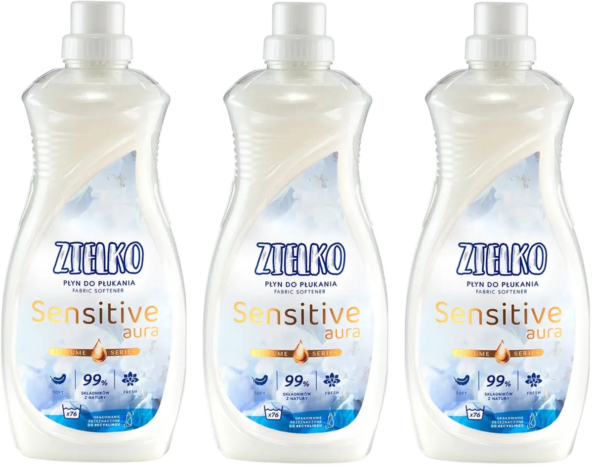 ZIELKO – Wasverzachter Sensitive Aura – 3 × 1,52 L (228 wasbeurten)