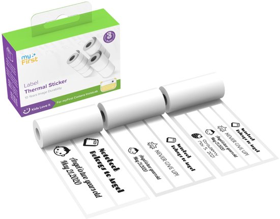 myFirst - Recharge Camera Insta 2 et Wi - Étiquettes autocollantes thermiques