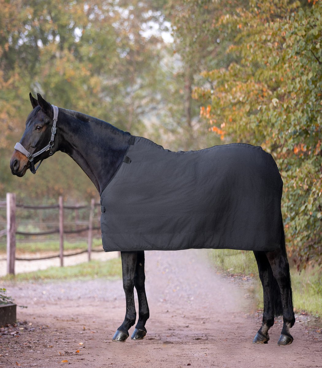 FLEECE ONDERDEKEN von Waldhausen in Schwarz – Produktfoto
