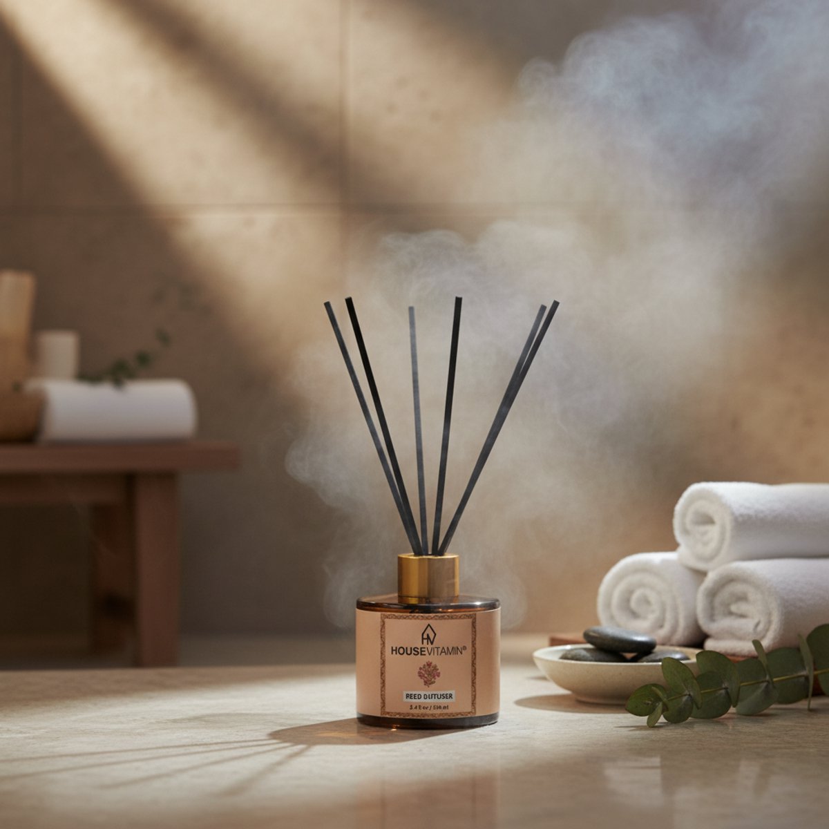 Reed Diffuser Geurstokjes 100ml – Amber – Luxe Geurverspreider van Glas met Zwarte Stokjes – Fris & Vrolijk Design – Langdurige Geur – Perfect Cadeau voor Elke Gelegenheid — cadeau in Wonen & Interieur - foto 5