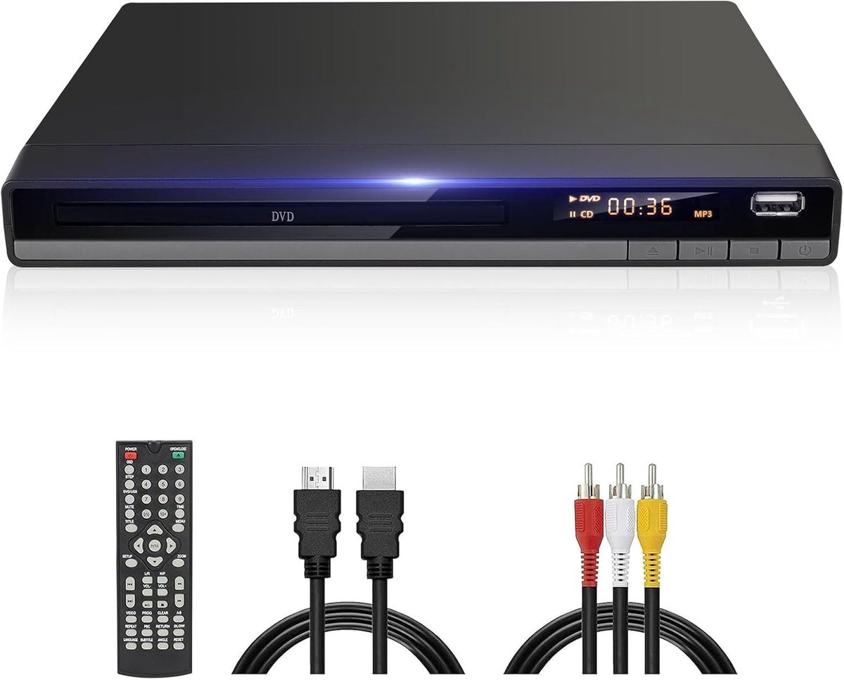 DVD Speler met HDMI - Externe DVVD Speler - Zwart