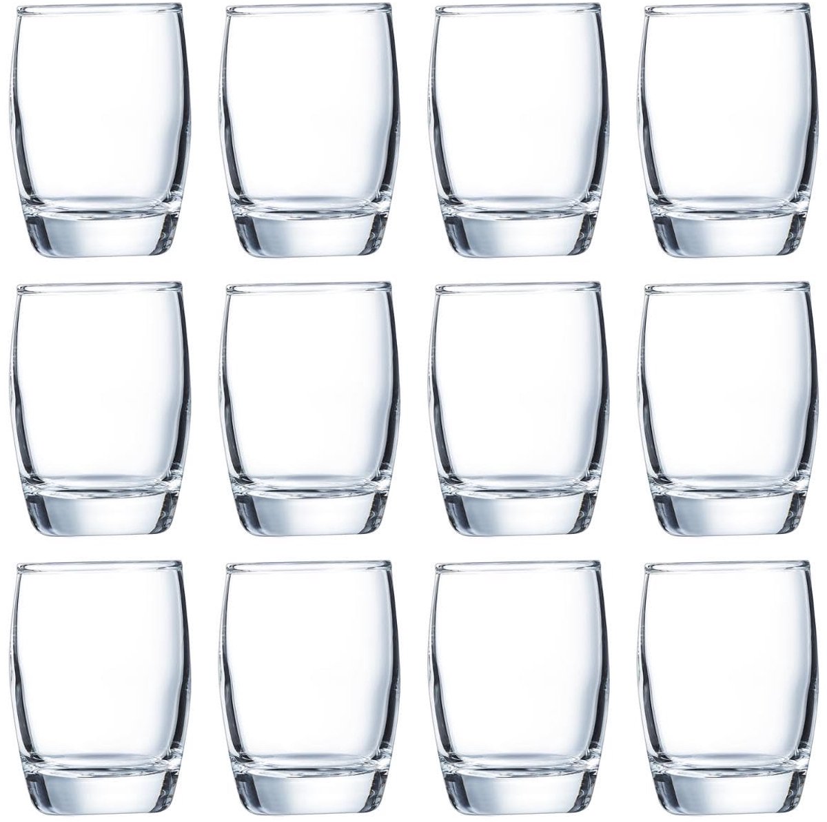 Unyqoos® Set van 12 veelzijdige glazen voor sterke dranken met elegant ontwerp