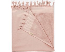 Walra Hamamdoek Remade Cotton Poeder Roze, 90x180 cm - Duurzaam en Zacht