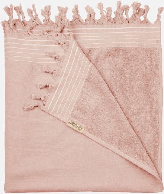Walra Hamamdoek Remade Cotton Poeder Roze, 90x180 cm - Duurzaam en Zacht
