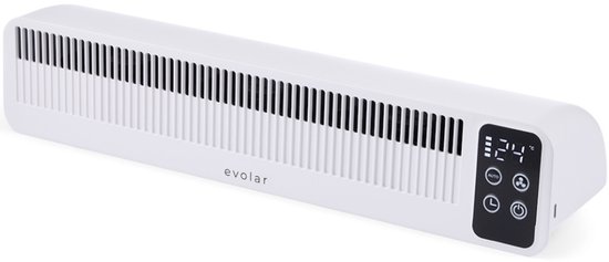 Ventilateur de Radiateur Sans Fil Evolar - 3W - Wit - Batterie 5200 mAh - avec minuterie et Mode Intelligent - EVO-RFW03