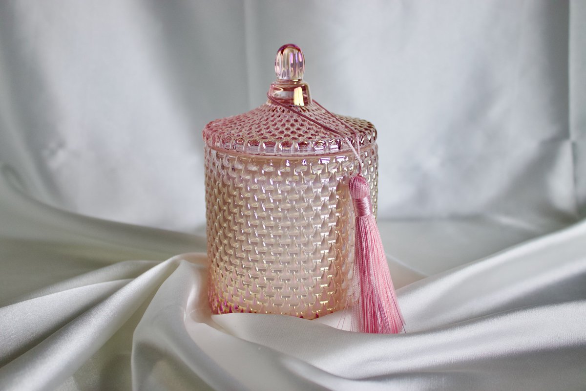 ELEVENSY Luxe Geurkaars 300g - Pearl Pink - Pink grapefruit - 60 Branduren – Sojawas