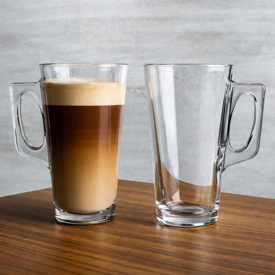 Foto: Pasabahce vela theeglazen koffieglazen latte macchiato mok glazen set van 2 385 ml stijlvolle glazen vaatwasserbestendig