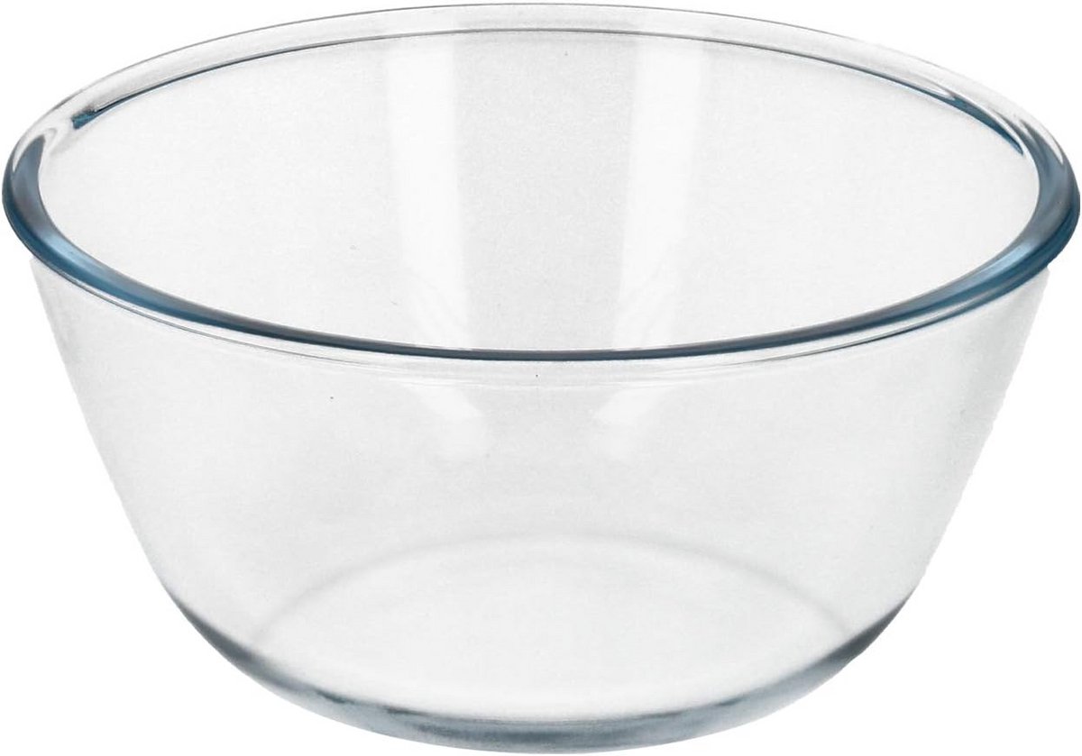 Glazen kom 1,5 liter - BPA-vrij borosilicaatglas - ovenbestendig - vaatwasmachinebestendig