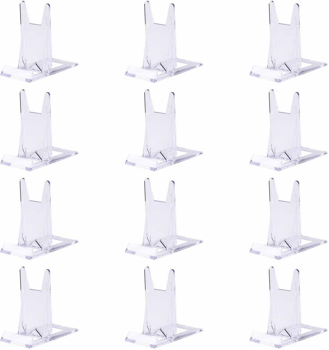 12 Stuks Verstelbare Transparante Kunststof Standaard voor Boeken en Displays