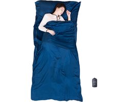 Zijdezachte slaapzak 87x43 cm met allround rits - lichtgewicht en ademend voor reizen, kamperen en festivals
