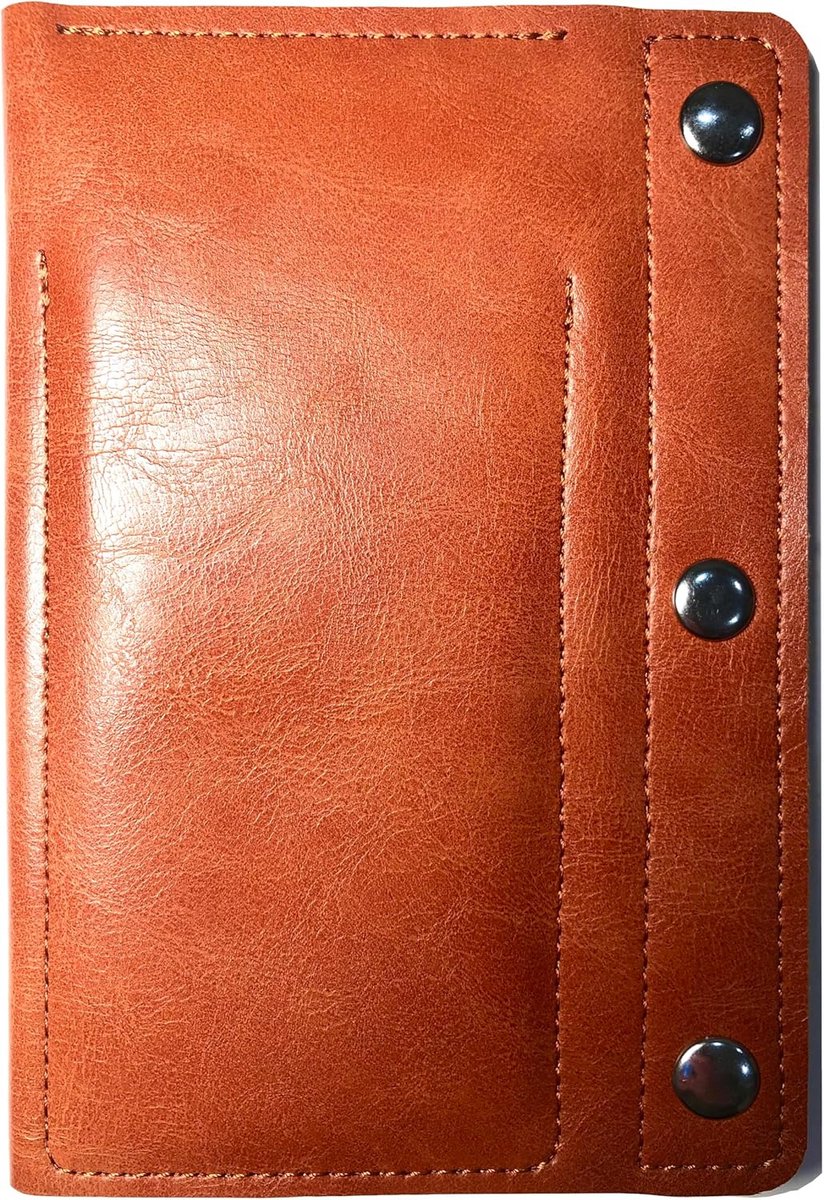 Reisetui voor 2 horloges - Kunstleer bruin - Drukknopen -