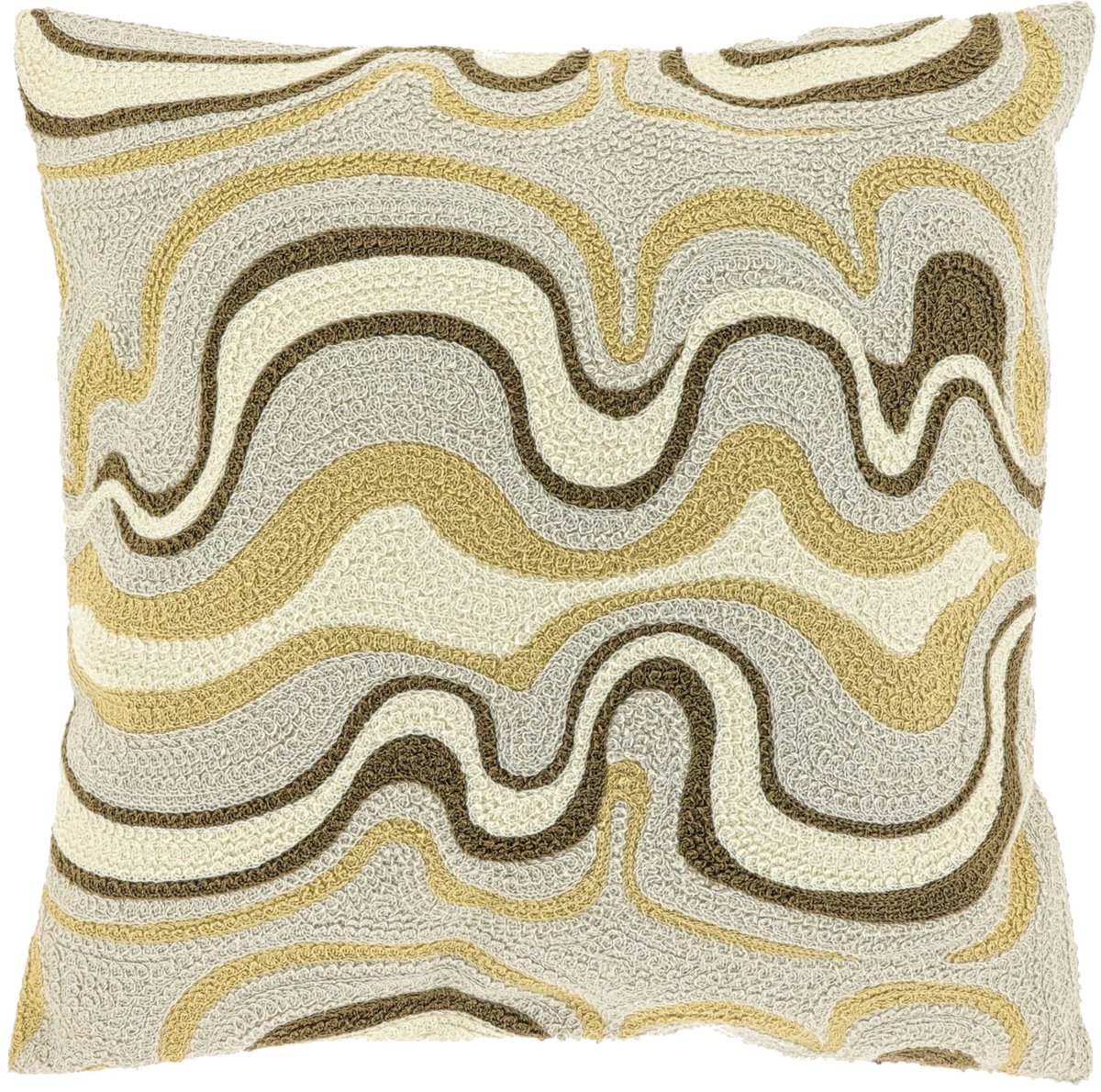 Unique Living Sierkussen Bento - Textiel - Greige - 45x45 cm (BxD) - Dessin 1 Beige/Greige/Grijs