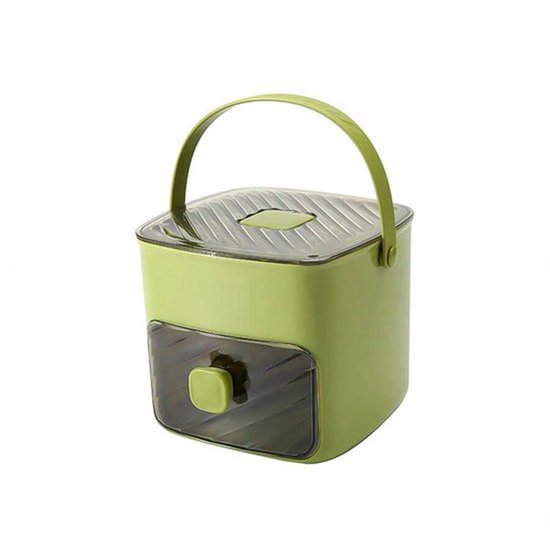 IJsblokjesmachine met Perstype - IJsblokjesdoos Met Lade en Opbergbak - Rooster Herbruikbaar IJsrooster Voor Koffiecocktails en Sap - Ideaal Voor Thuiskeukens - Draagbare IJsblokjesmaker - Groen