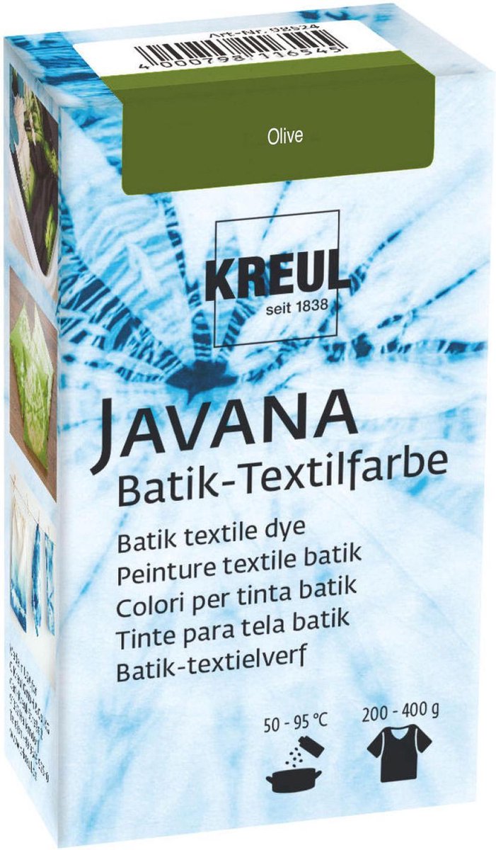 Javana Olijfgroen Batik Textile Dye - 70ml tie dye verf