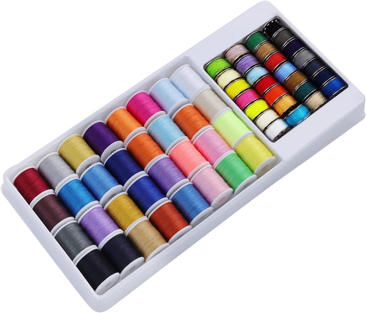 60 Kleuren Naaigaren Set met Opbergdoos - Machine- en Handnaaigaren