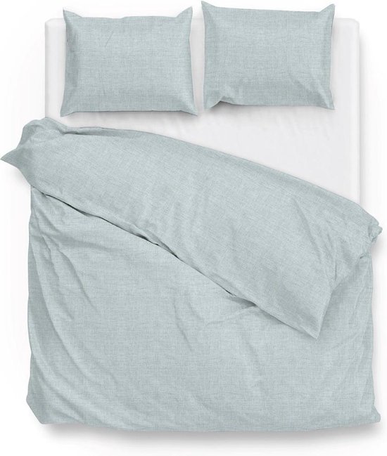 Sleeptime 100% Katoen Dekbedovertrek 135cm x 200cm Antraciet/Grijs - Zacht & strijkvrij dekbedovertrek met rits - Tweekleurig dekbedovertrekset met 2 kussenslopen 80cm x 80cm