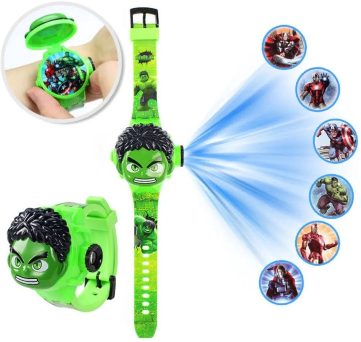 Hulk horloge - Marvel horloge - Digitale projectie horloge Hulk
