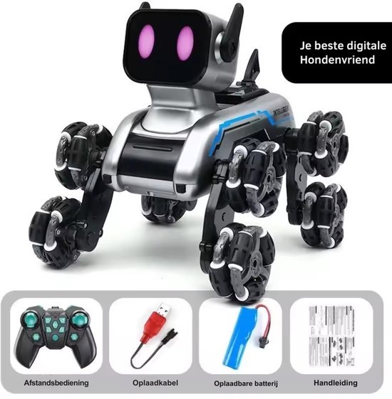 Vatos robothond – Programmeerbare interactieve speelgoedhond met
