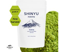 SHINYU Matcha - Ceremonial Grade A - Matcha thee poeder - Premium Japanse matcha poeder puur - Single Pack - 30g