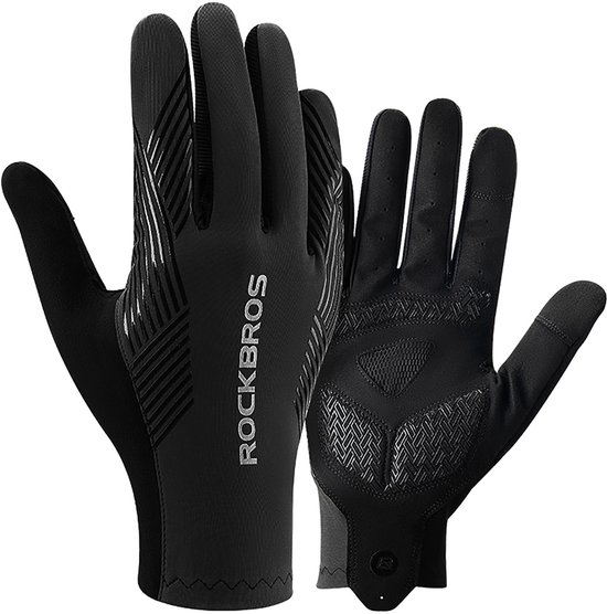 ROCKBROS Winterhandschoenen Dames Heren Fiets Ebikes Gevoelig Touchscreen Winddicht Warm Waterafstotend voor fietsen, wandelen, skiën