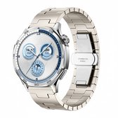 Stalen bandje rvs - geschikt voor Huawei Watch GT Runner 2 / GT 2(e) 46 mm / GT 3 / 4 / 5 (Pro) 46 mm / Watch 3 (Pro) / Watch 4 (Pro) / GT 6 (PRO) 46mm - starlight