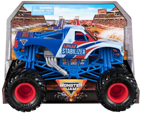 Hot Wheels monster jam truck Lucas Stabilizer - monstertruck 19 cm schaal 1:24