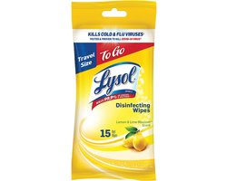 Lysol Antibacteriële Schoonmaakdoekjes Lemon&Lime Blossom x15 - Schoonmaakdoekjes - Antibacterieel, Verfrissende geur