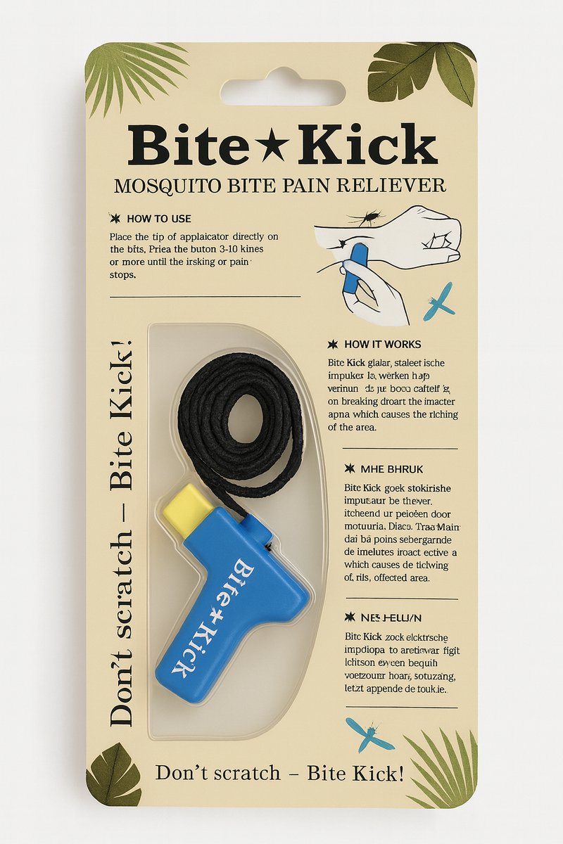 BiteKick Muggenbeet Verlichter – Tegen Jeuk & Irritatie – Zonder Chemische Middelen – Herbruikbaar