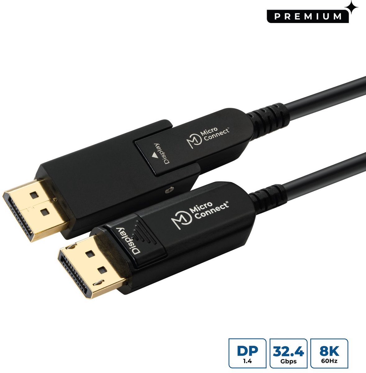 Microconnect DP-MMG-1500MBV1.4OP DisplayPort kabel 15 m Zwart