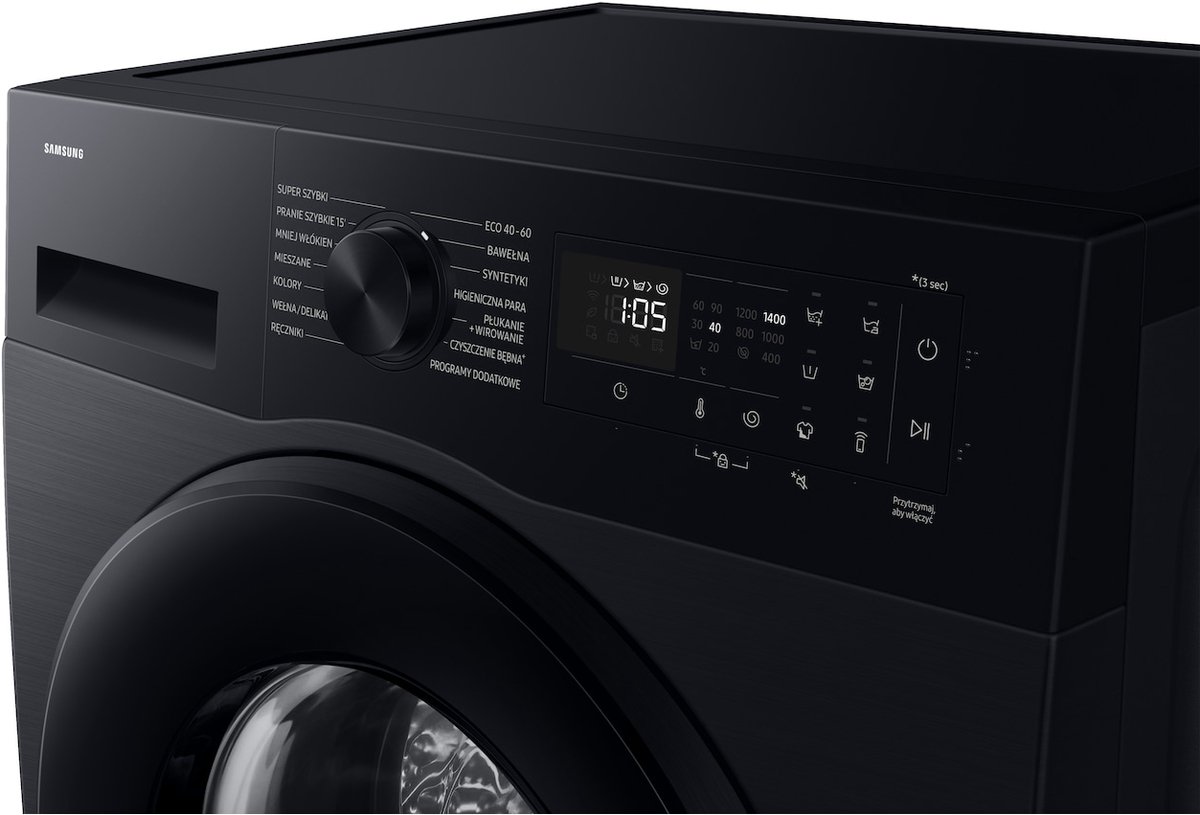 Samsung WW90DG5G34AB voorlader 9 KG wasmachine met AI Ecobubble™ zwart — afbeelding 5