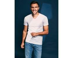 Alan Red Oklahoma T-shirt Stretch Wit (3pack) - Maat M - Heren - Basic T-shirt