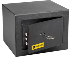 VIN® Kluis Brandwerend voor Geld - Kluis Brandwerend met Sleutel – Geldkluis – Kluis met Sleutel - Kluis Brandwerend en Inbraakwerend – Prive Kluis – Dubbele Boutvergrendeling - Roet