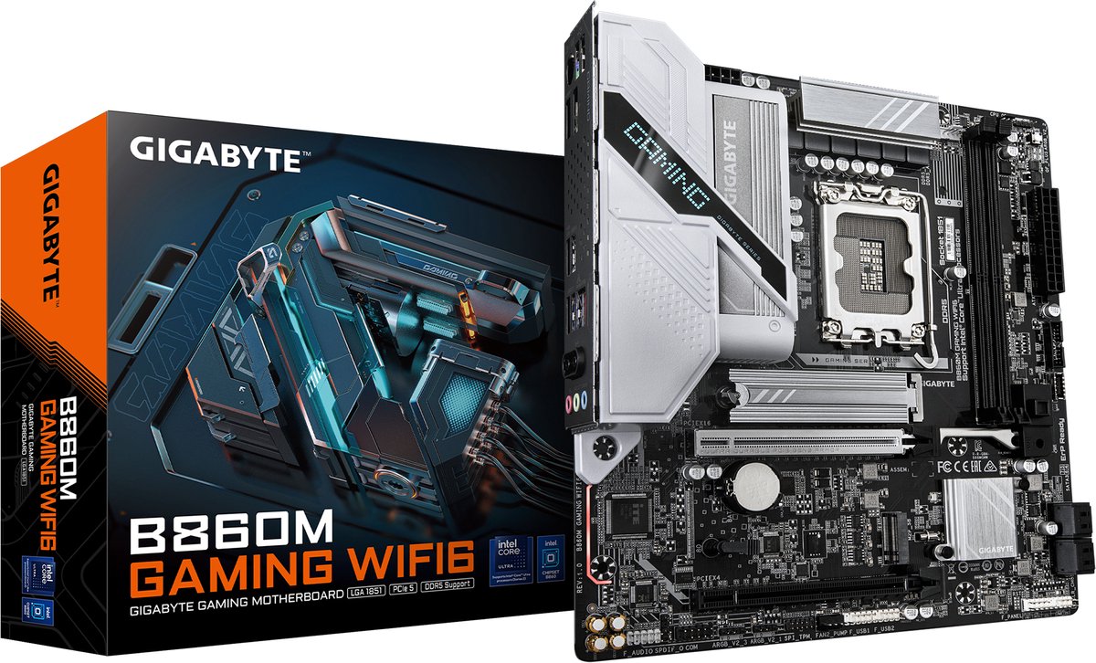 GIGABYTE B860M GAMING WIFI6 moederbord LGA 1851 (Socket V1) micro ATX