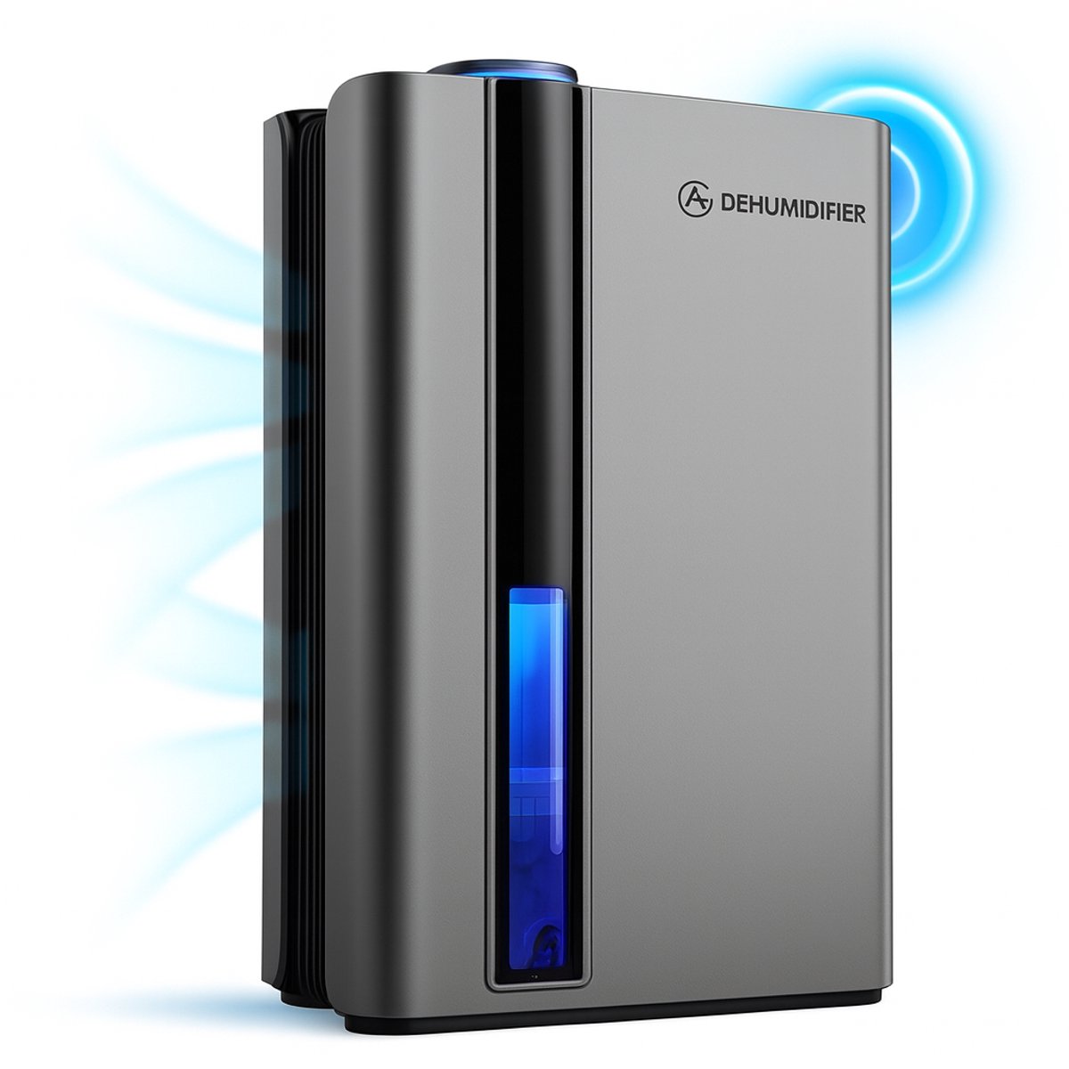AG Luchtontvochtiger en Luchtreiniger Zilver - Dehumidifier - Tot 1L Per Dag Ontvochtiging, 35m2 - Grote watertank 2.7L capaciteit - Energiezuinig, Verlichting 7 kleuren - Voor Huis, Kamer, Badkamer & Kelder