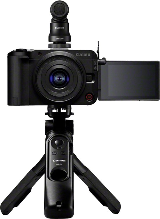 Canon EOS R50 V Content Creator Kit + RF-S 14-30mm F4-6.3 IS STM PZ - Systeemcamera - 4K video - Kantelbaar touchscreen - Geavanceerde videofuncties - Inclusief accessoires - Camera met lens
