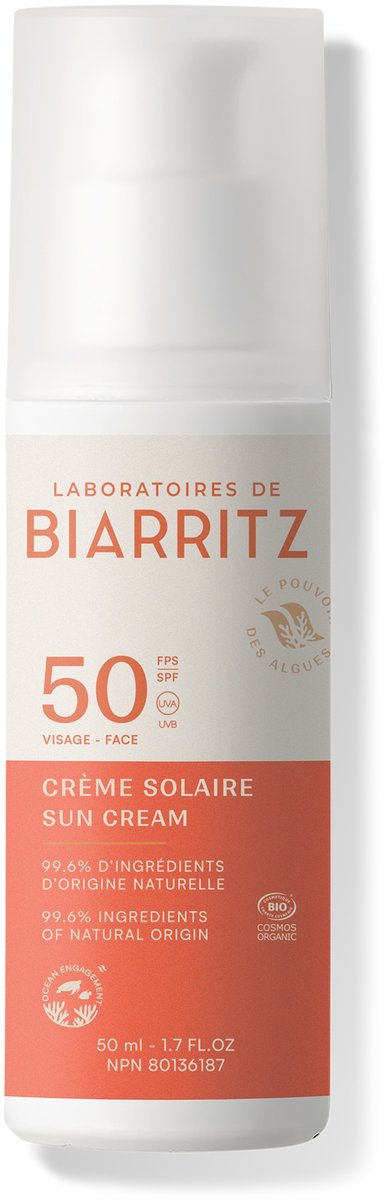 Laboratoires de Biarritz - Suncare - Alga Maris - Gezichtszonnebrand SPF50 50ml