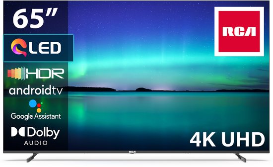RCA RAQ65UN3 Google TV 4K QLED 65 pouces sans cadre